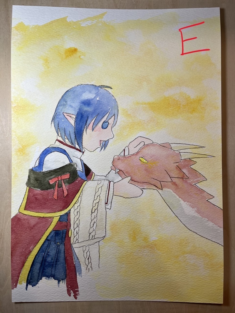 ギョロとウルルンとふゆのまちの原画