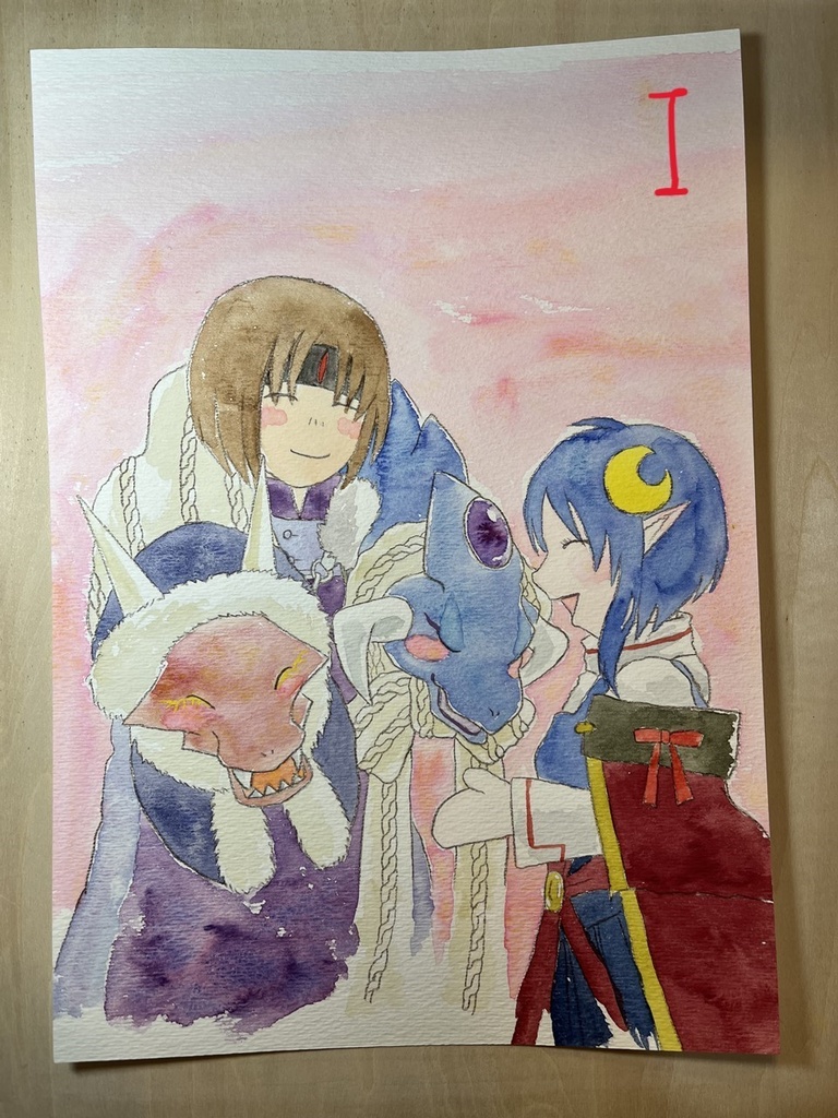 ギョロとウルルンとふゆのまちの原画