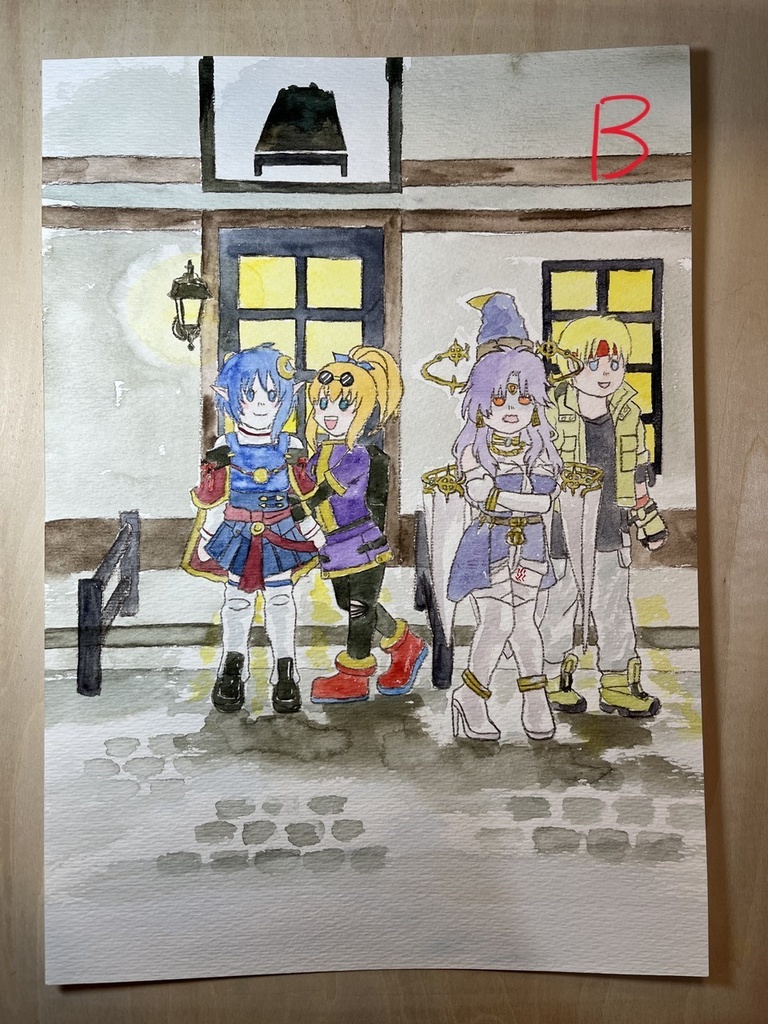 ギョロとウルルンとふゆのまちの原画