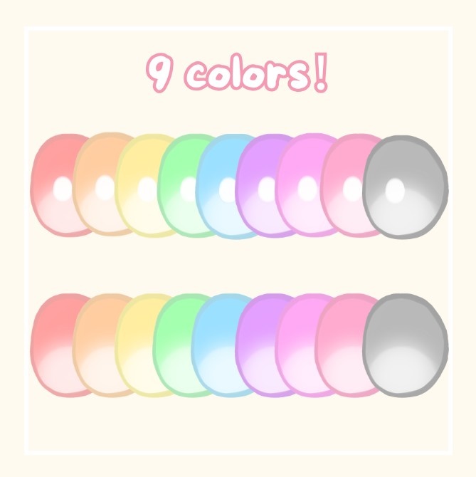 【Sale!】ふんわりパステルアイ【6アバター対応】