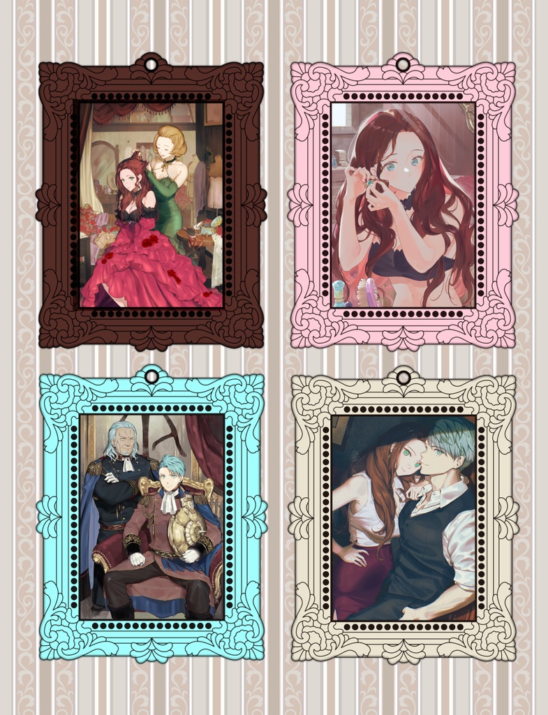 ラバー額縁キーホルダー