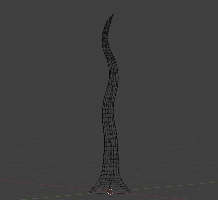 3Dモデル触手(スキニング済・fbx・blend)