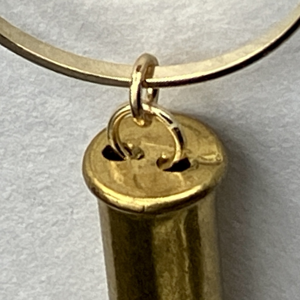 【片耳用 ピアス】レジンバレット /フープ【ブラッディレッド】