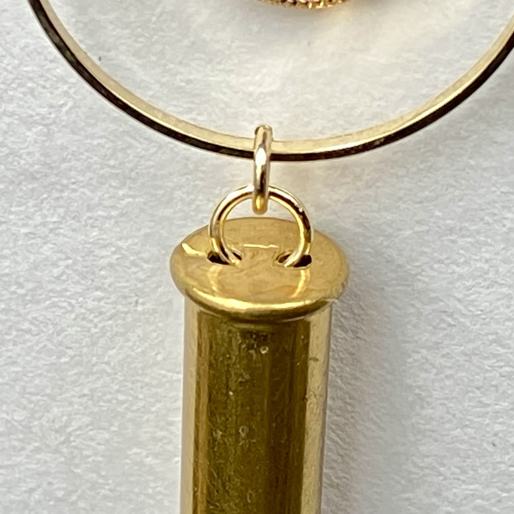 【片耳用 ピアス】レジンバレット /フープ【カイザーパープル】