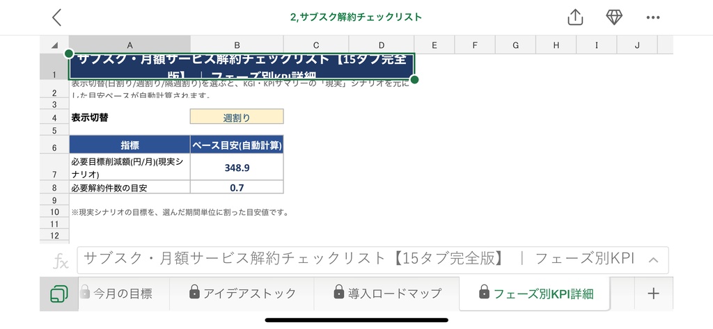 サブスク・月額サービス解約チェックリスト【15タブ完全版】