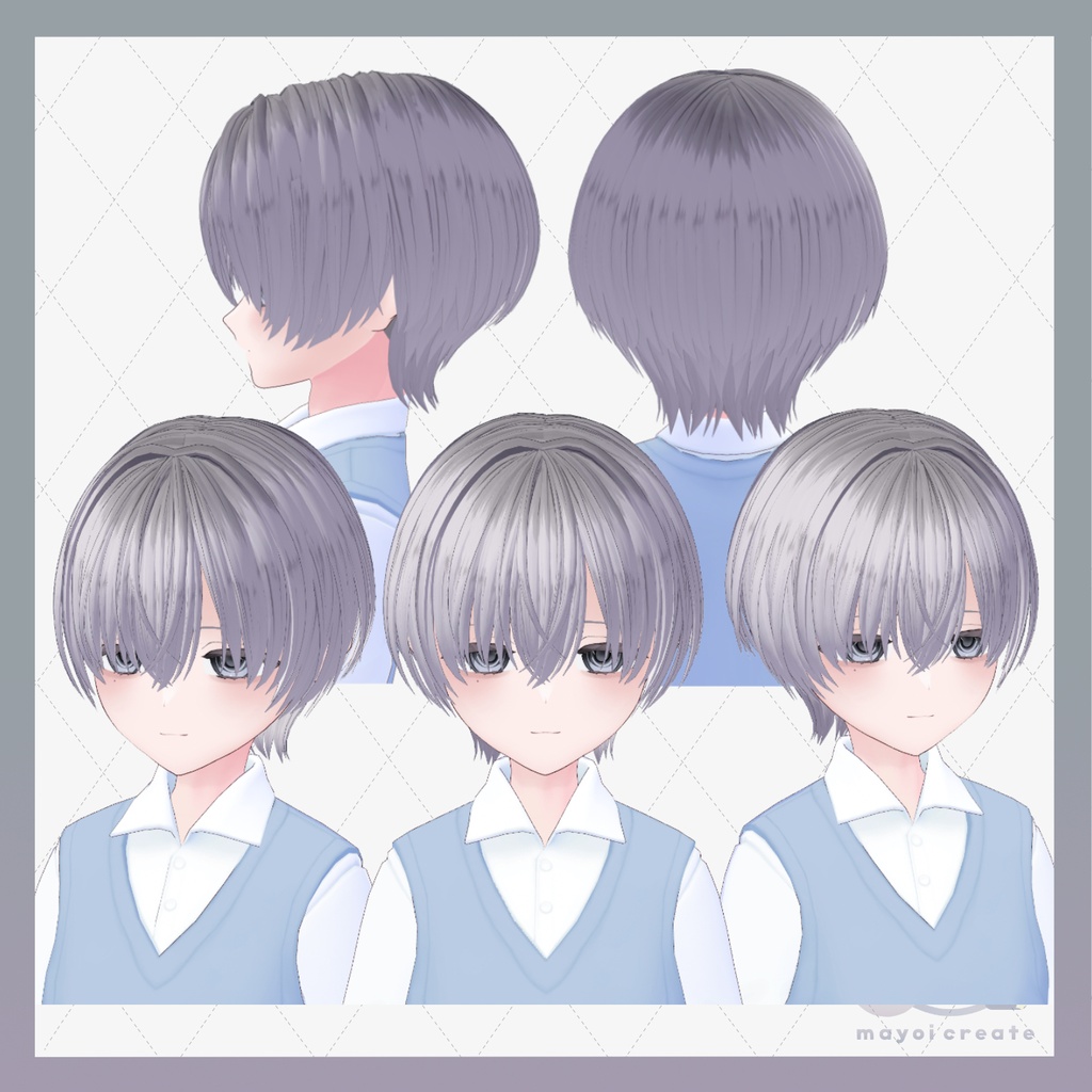 【VRoid】Prince short hair【hair preset】