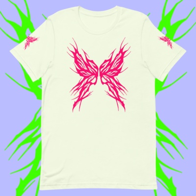 Tattoo design - 刺青 - 纹身 symmetrical wings cute tattoo pattern tshirt colorful 