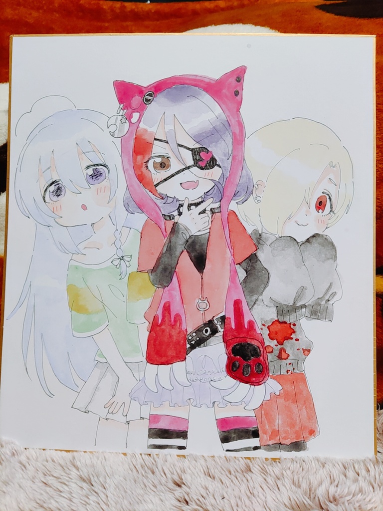 【まきちゃんリクエスト！】美玲ちゃん&小梅ちゃん&輝子ちゃん色紙【大】