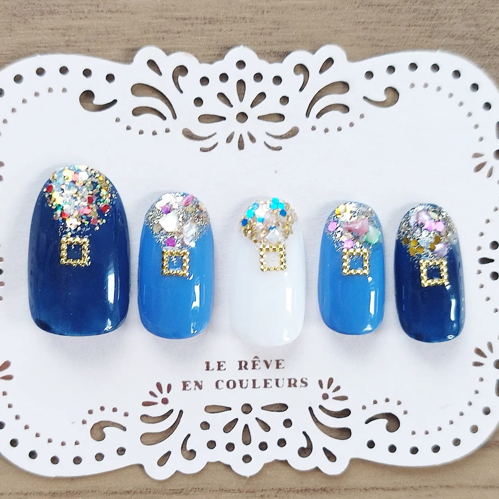 ☆オーダーネイルチップ☆レトロモダン キラキラネイル HiMiPa_Nail BOOTH