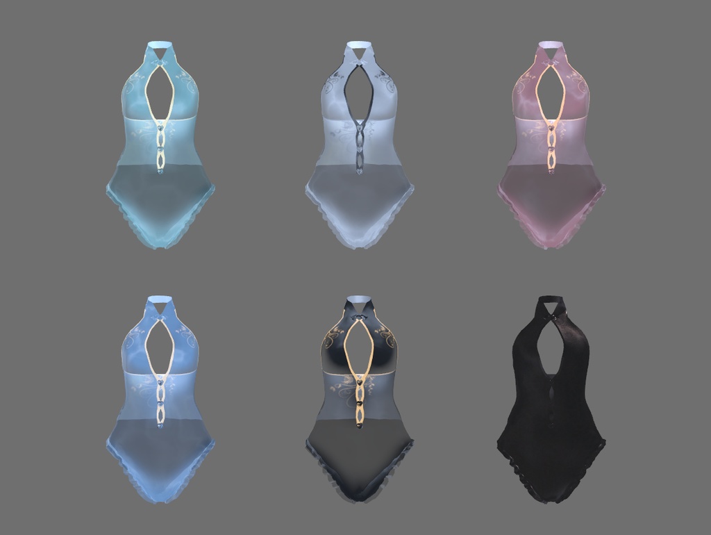 【Rindo竜胆 用衣装】シースルー水着