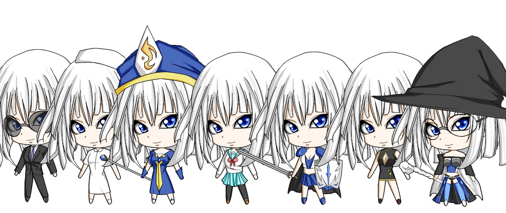 ジョブチェンジ風イラスト素材セットVol.1