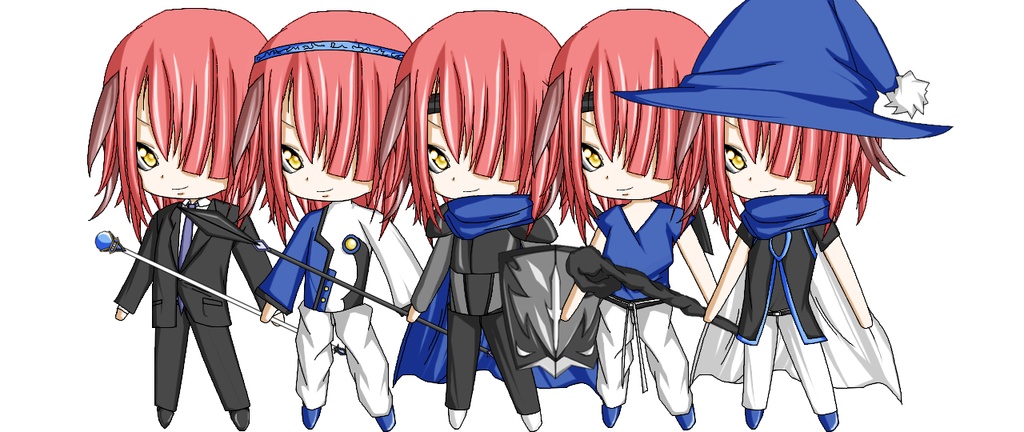 ジョブチェンジ風イラスト素材セットVol.1