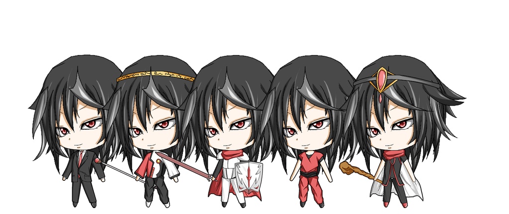 ジョブチェンジ風イラスト素材セットVol.1