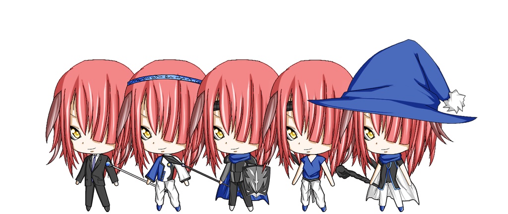 ジョブチェンジ風イラスト素材セットVol.1