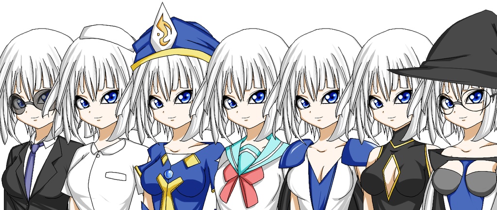 ジョブチェンジ風イラスト素材セットVol.1