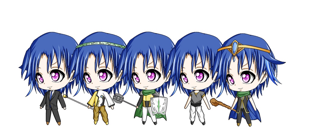 ジョブチェンジ風イラスト素材セットVol.1