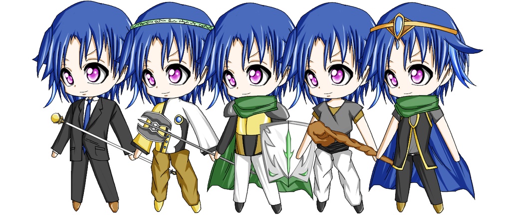 ジョブチェンジ風イラスト素材セットVol.1