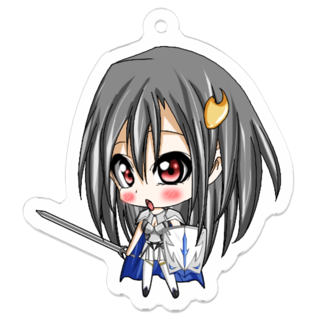 【アクリルキーホルダー】キャラクターシリーズNo.1/照れ顔ティア【50 x 50 (mm)】