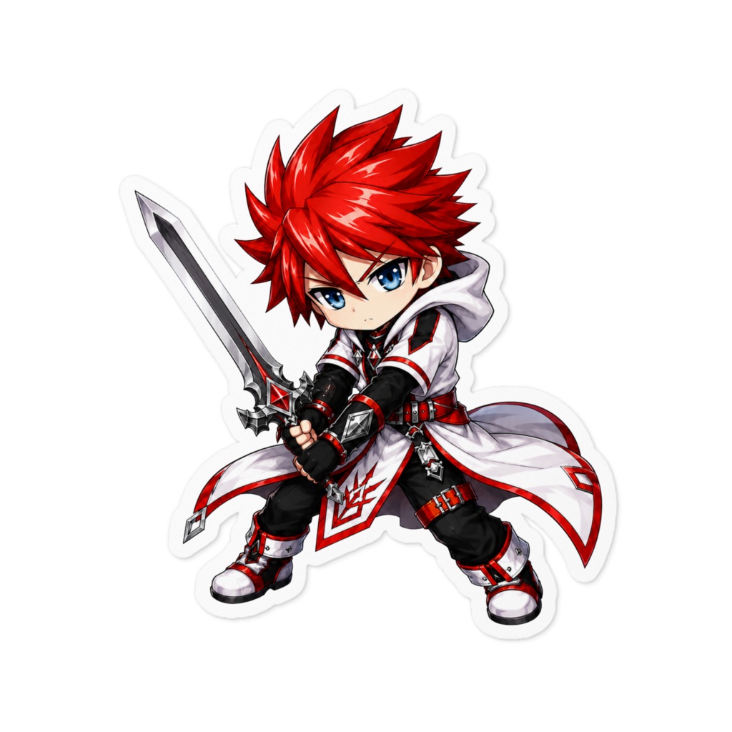 レルムクロス・ブレイブス／No.2ラグナス／デフォルメステッカー100 x 100 (mm)