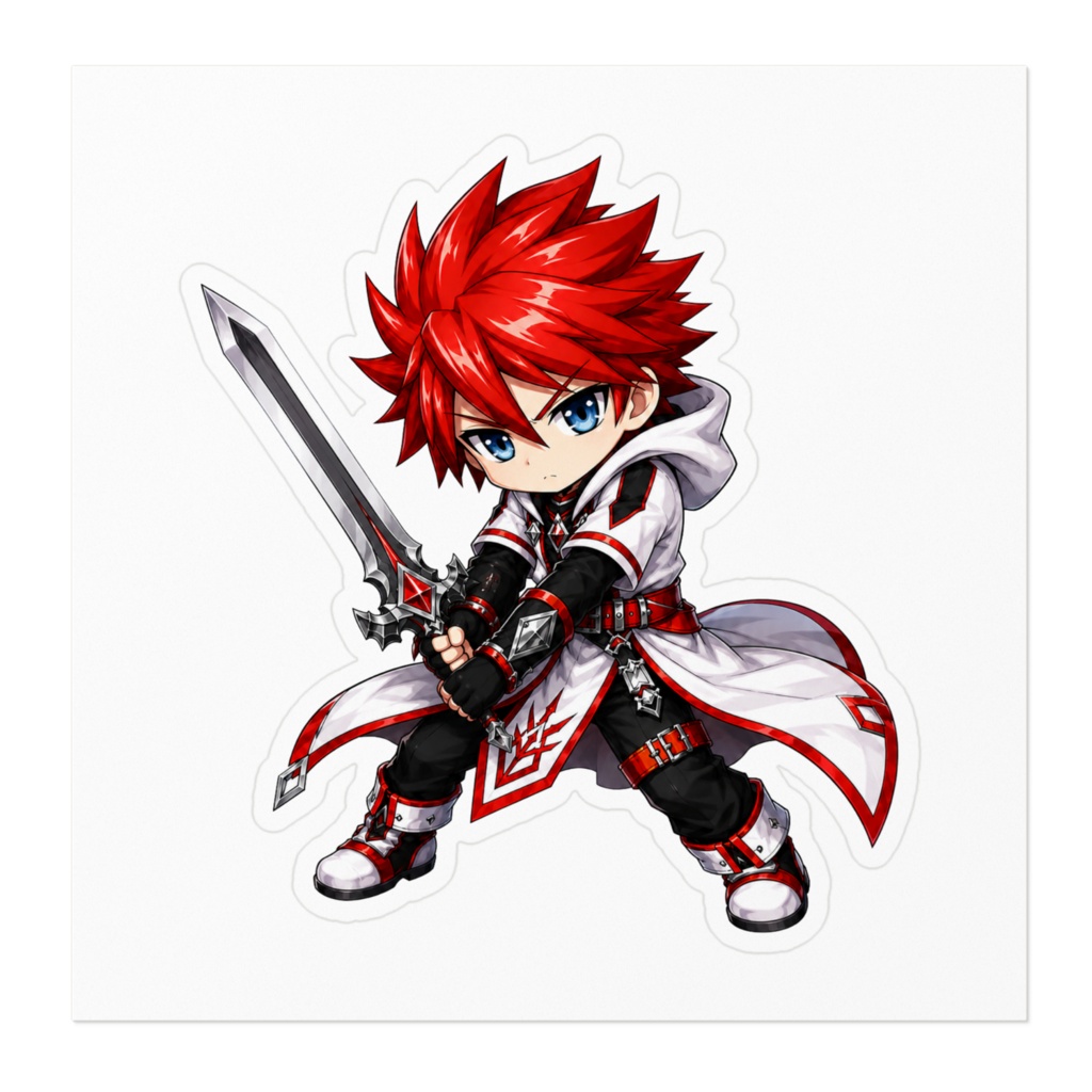 レルムクロス・ブレイブス/No.2ラグナス/デフォルメステッカー100 x 100 (mm)