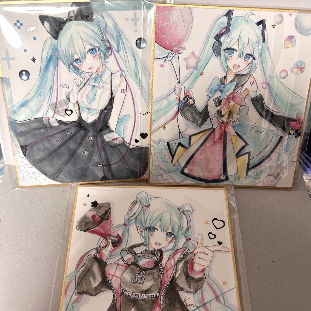 マジカルミライ2016、2018、2023の色紙