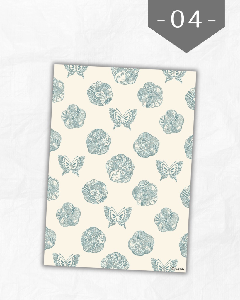 お花とちょうちょ敷き詰めました【6色セット】