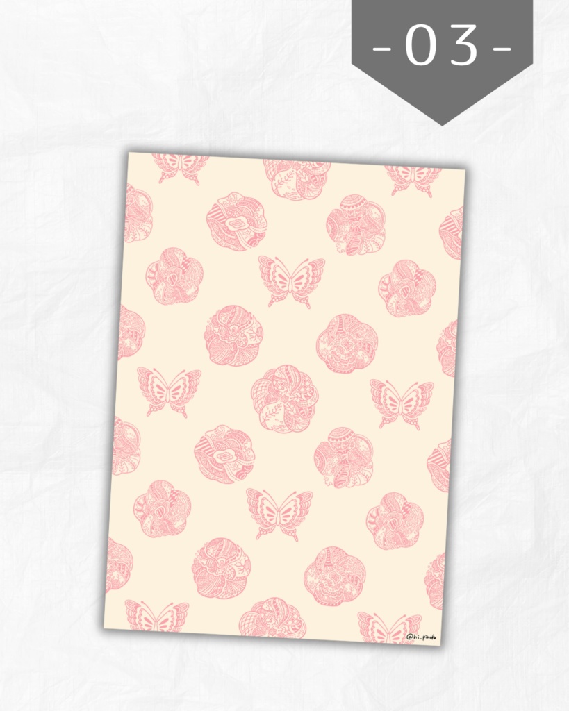 お花とちょうちょ敷き詰めました【6色セット】