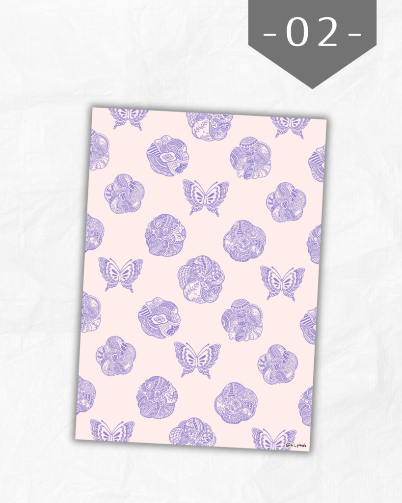 お花とちょうちょ敷き詰めました【6色セット】