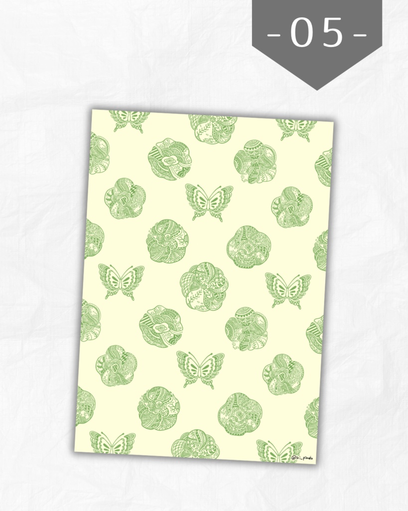 お花とちょうちょ敷き詰めました【6色セット】