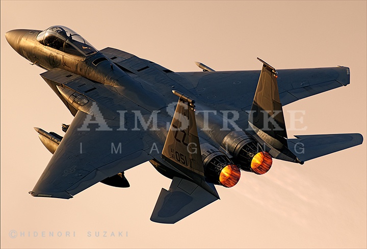 ZZ F-15C MAX A/B Climb in the dusk