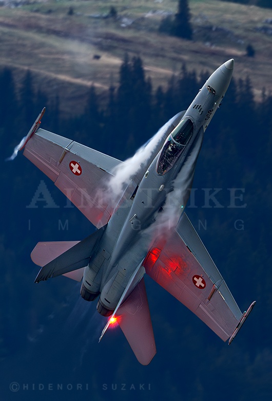 F/A-18C climb up from base of mountain