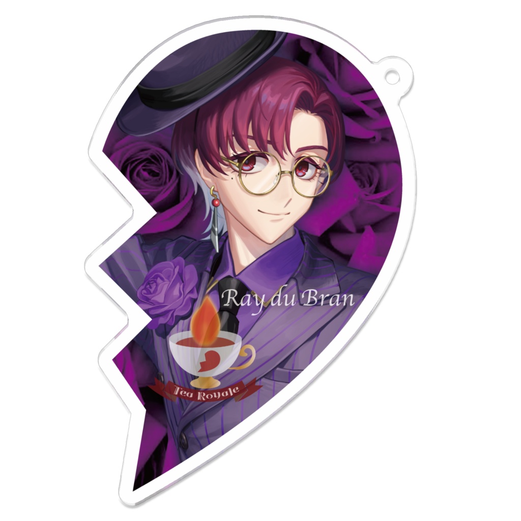【アクリルキーホルダー】Half a Heart - Purple Rose