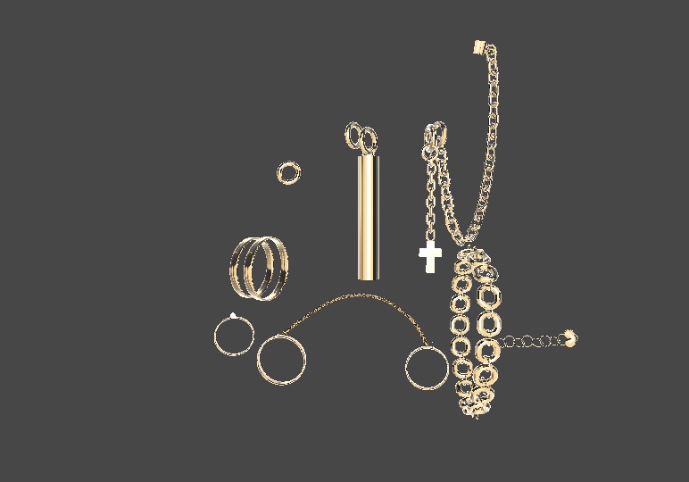 Shinra's Accessories set(earrings, bracelet, rings)