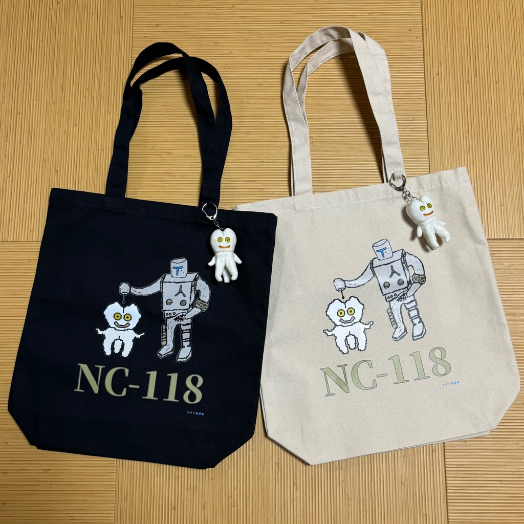 トートバッグ（デンタロリアンNC-118）とハイミンキーホルダーのセット