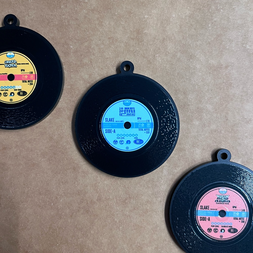 レコード風アクリルチャーム
