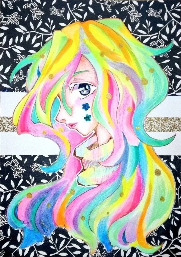 【オリジナル手描きイラスト「My colorful story」