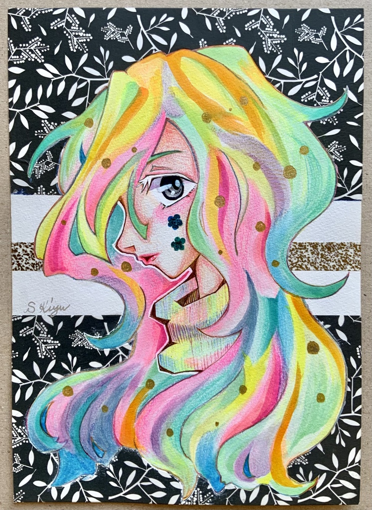 【オリジナル手描きイラスト「My colorful story」