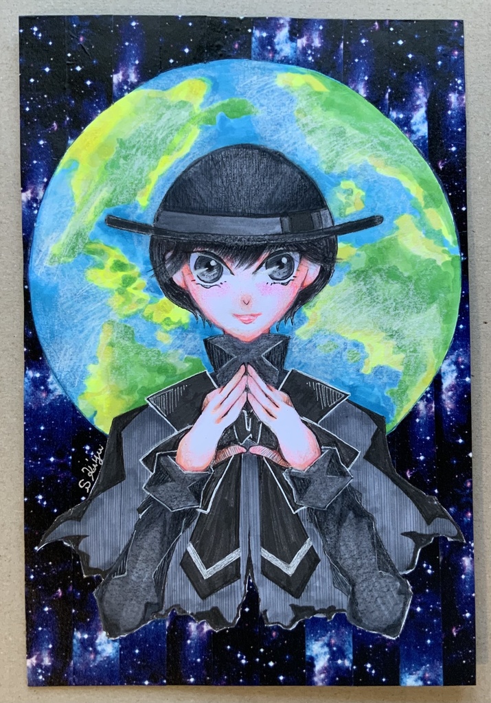 【二次創作アナログイラスト原画】探偵・龍宮城之介/JDCシリーズ