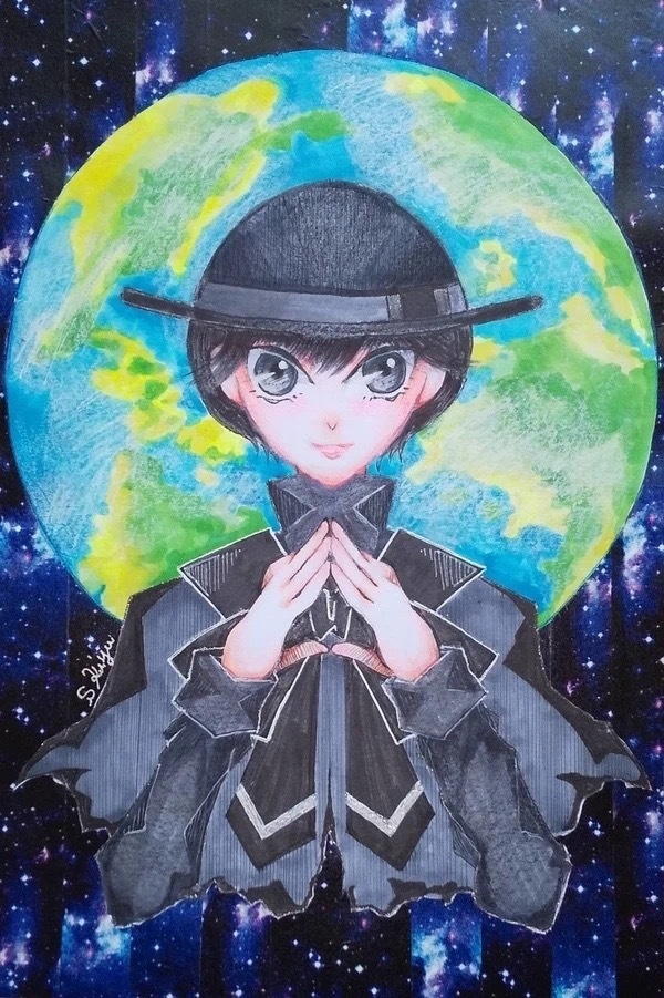 【二次創作アナログイラスト原画】探偵・龍宮城之介/JDCシリーズ