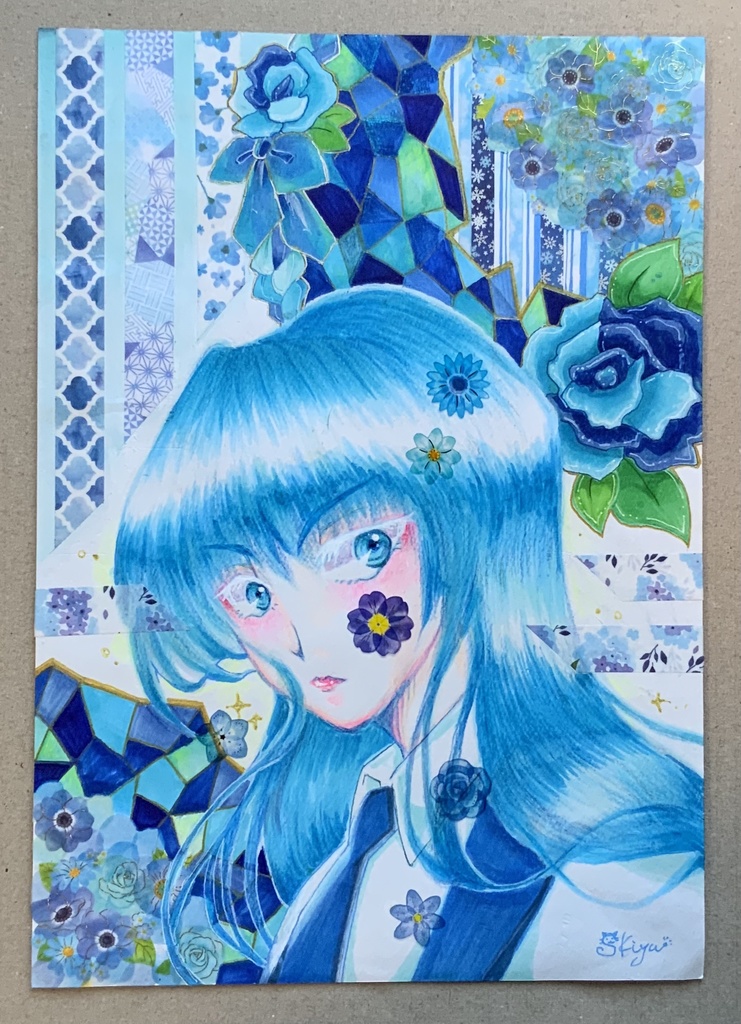 【オリジナルアナログイラスト】「学園の王子様爆誕の予感-ねぇ、キミ髪を切ったらきっと素敵だよ-」