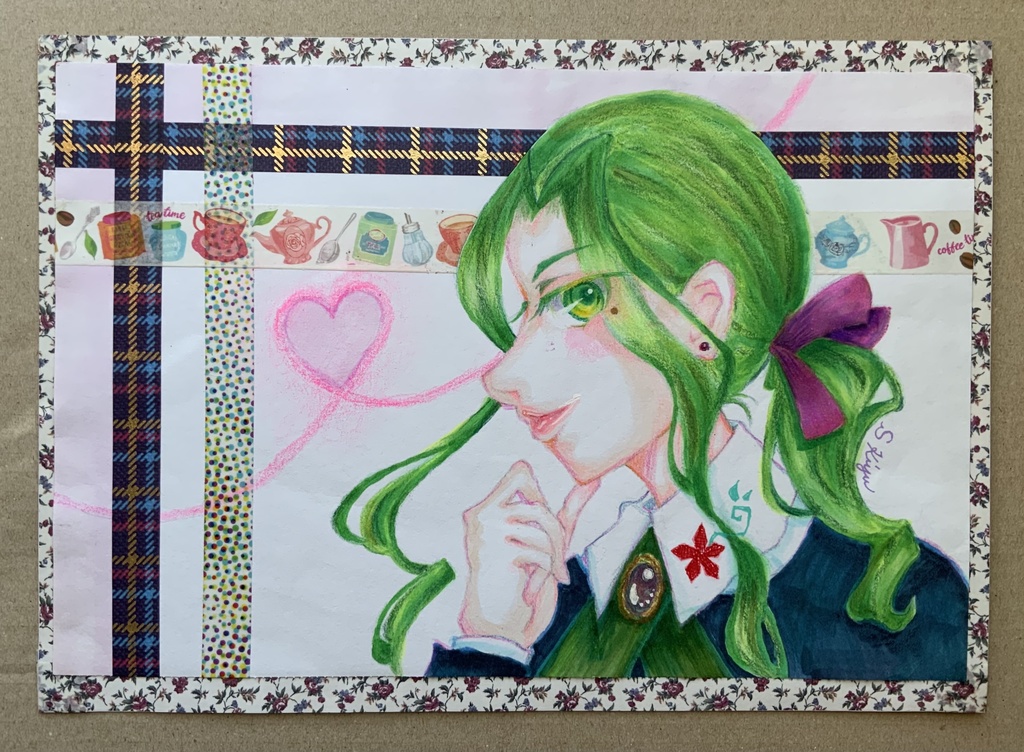 【オリジナルアナログイラスト】「緑のお姉様」