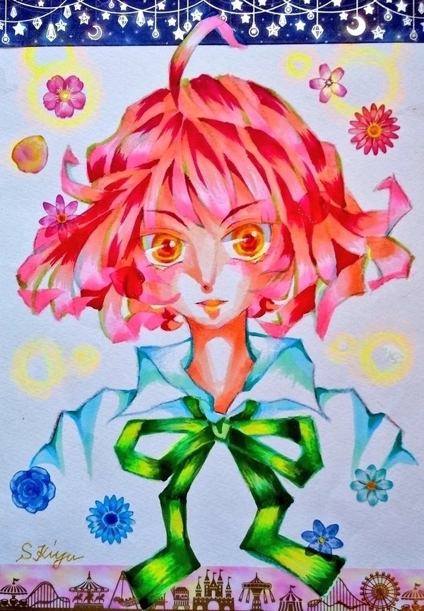【オリジナルアナログイラスト】習作・赤