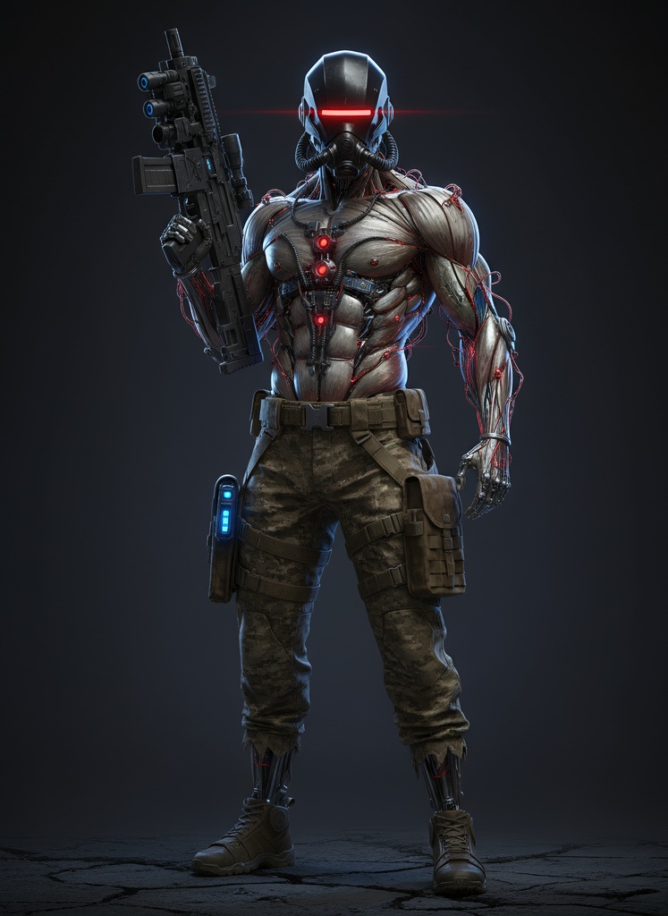 サイバーパンク兵士 3Dモデル ゲーム・VR制作用 高解像度