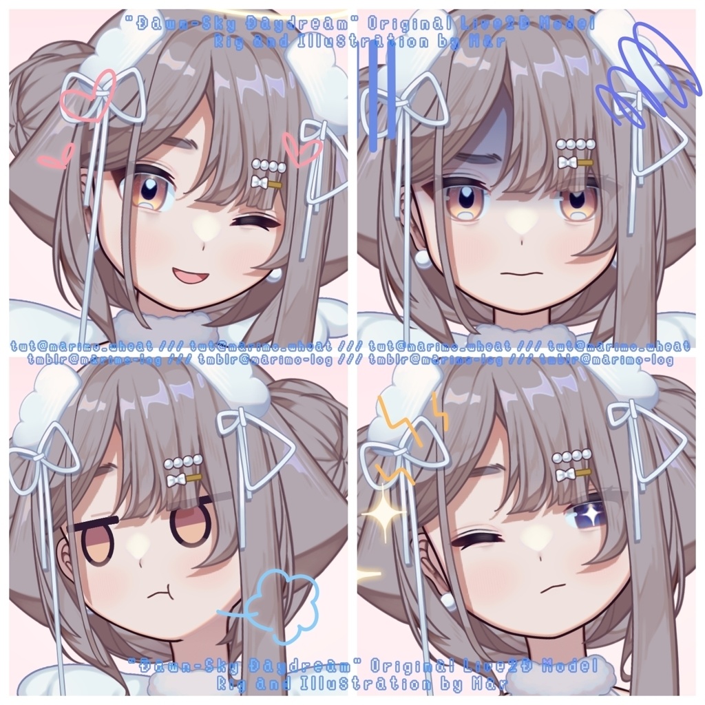 「汎用Live2Dモデル」夜明けの天使 / Dawn-Sky Daydream