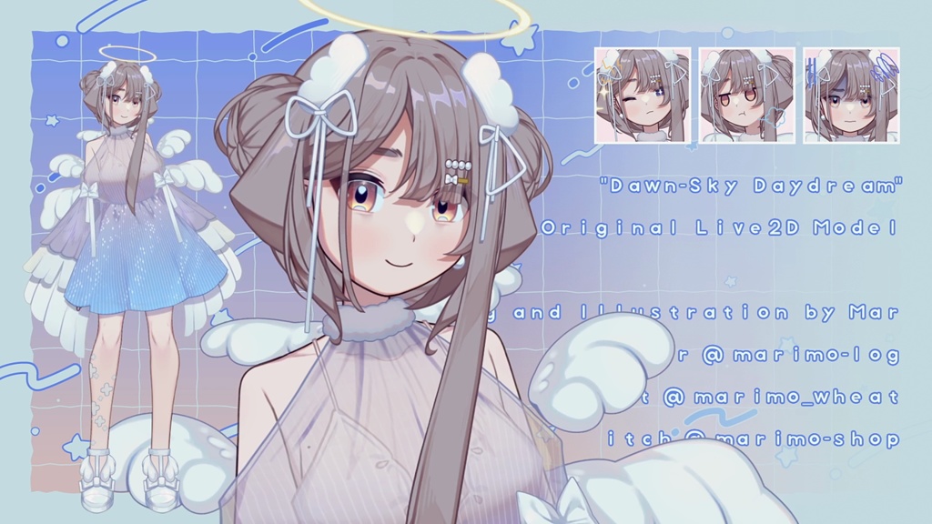 「汎用Live2Dモデル」夜明けの天使 / Dawn-Sky Daydream