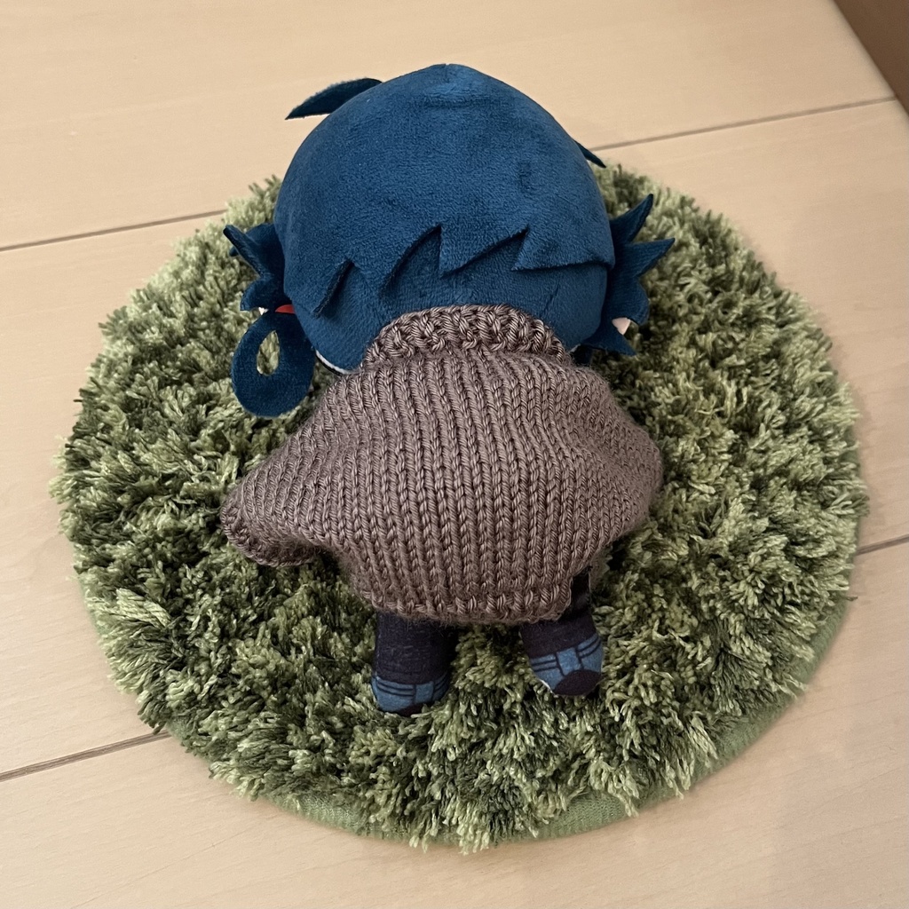 ドルマン カーディガン【ホワイト・チョコレート】16cm にじぬい用 ぬい服 サマーニット