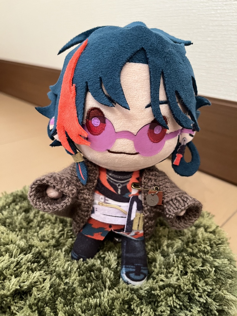 ドルマン カーディガン【ホワイト・チョコレート】16cm にじぬい用 ぬい服 サマーニット