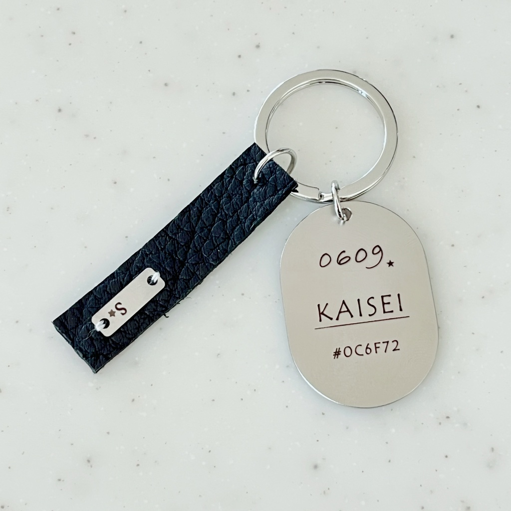 パーツを選べる【じゃらじゃらキーホルダー】 推しの名前オーダー刻印パーツ有