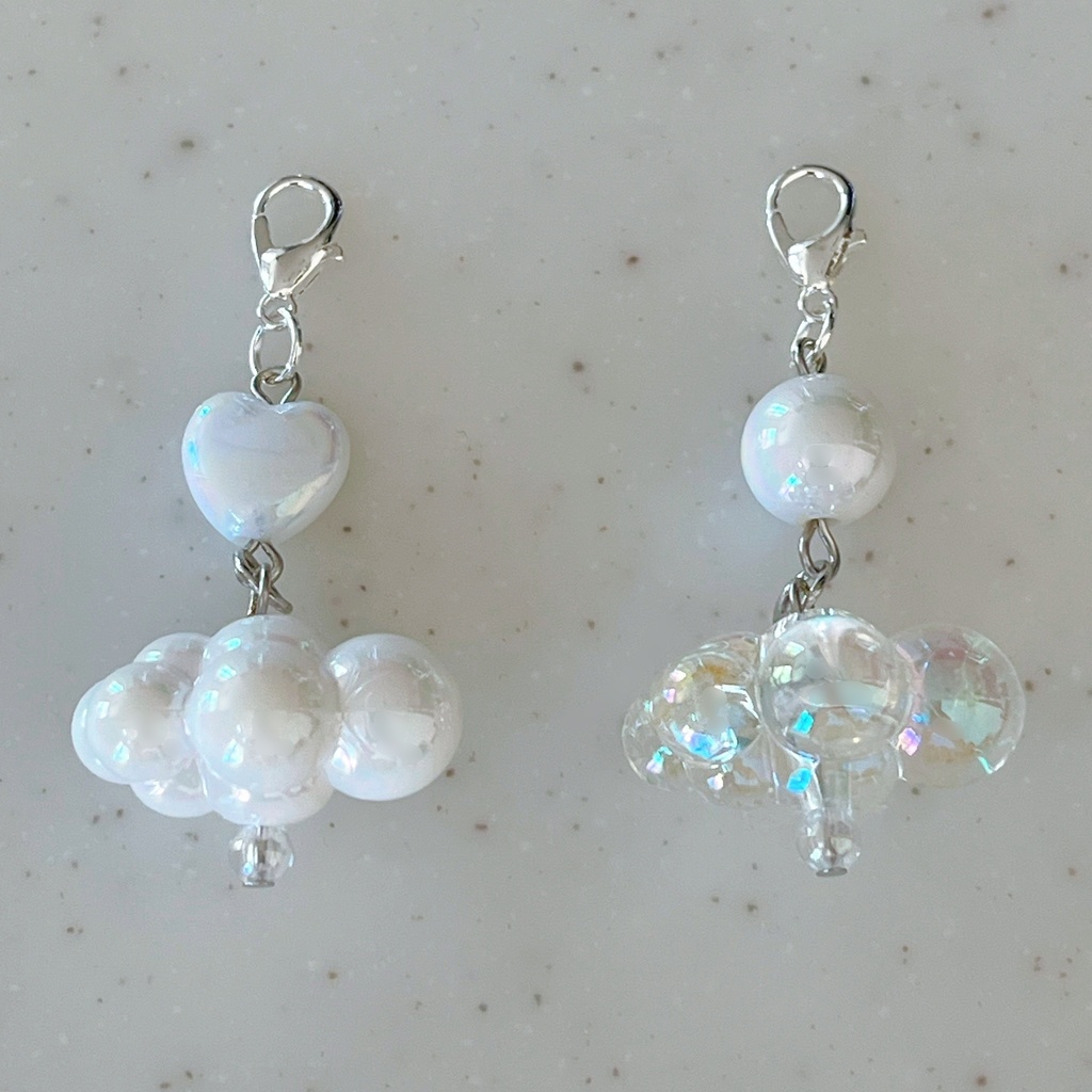 パーツを選べる【じゃらじゃらキーホルダー】 推しの名前オーダー刻印パーツ有