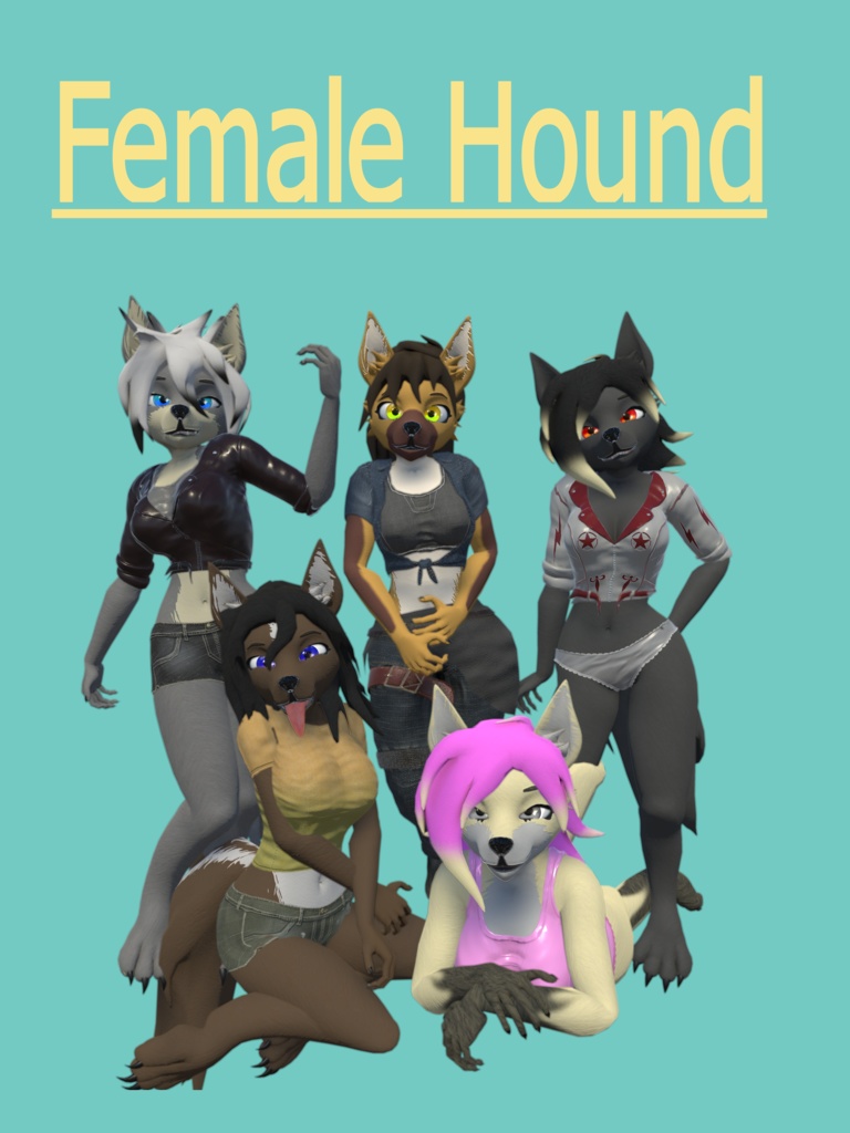 VRChat / Unity 女性の猟犬 Female Hounds